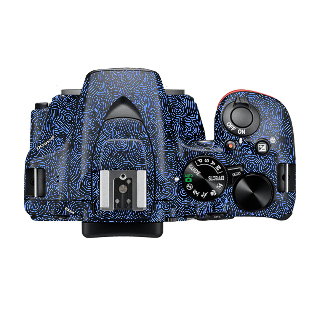 Blue Spirals Nikon D3500 Camera Skin