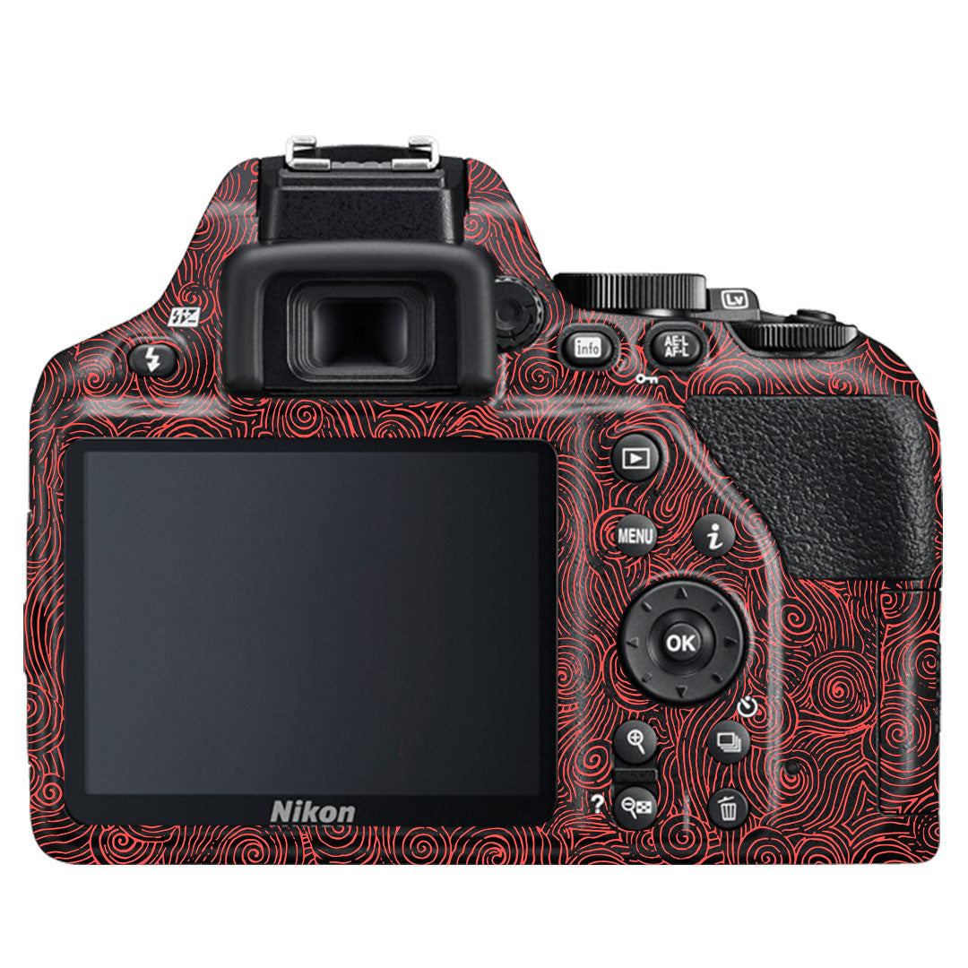 Red Spirals Nikon D3500 Camera Skin