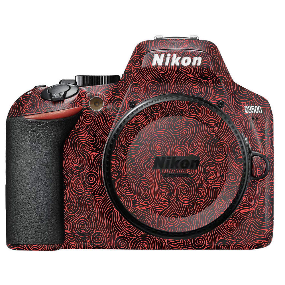 Red Spirals Nikon D3500 Camera Skin