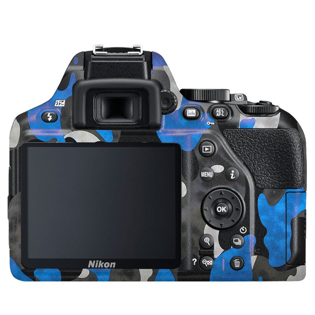 Blue Grey Camo Nikon D3500 Camera Skin