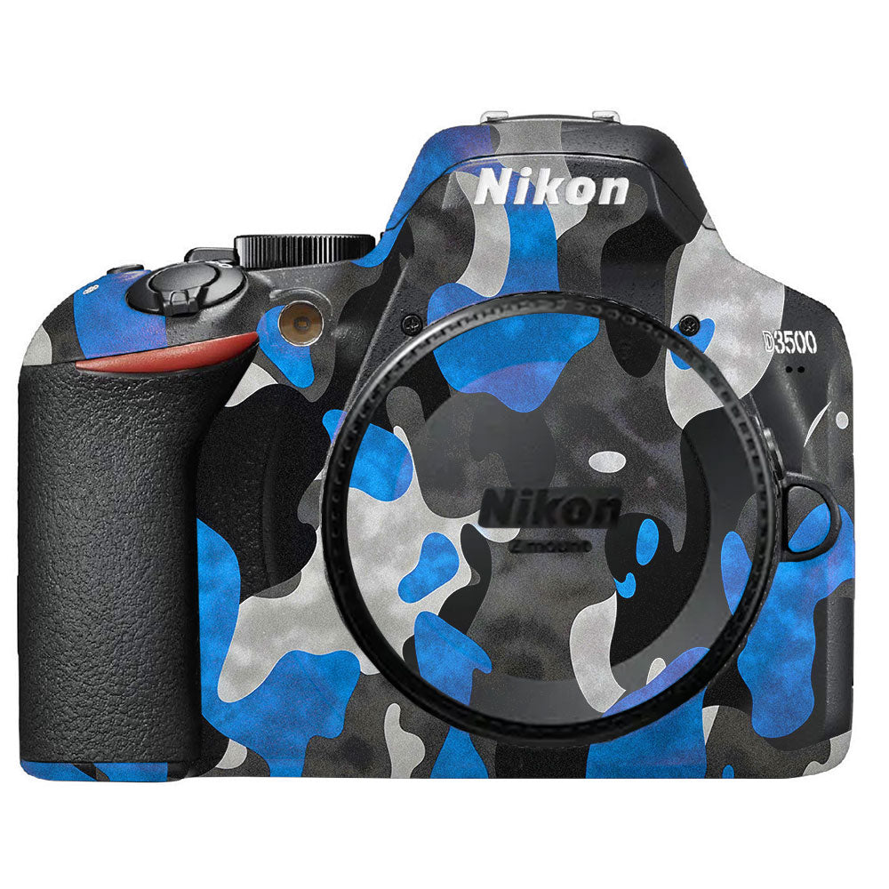 Blue Grey Camo Nikon D3500 Camera Skin