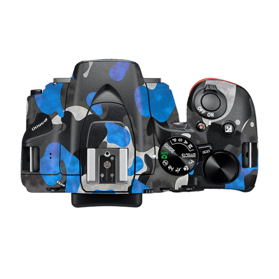 Blue Grey Camo Nikon D3500 Camera Skin