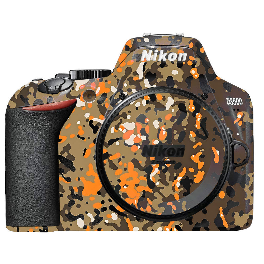 Orange Brown Spot Nikon D3500 Camera Skin