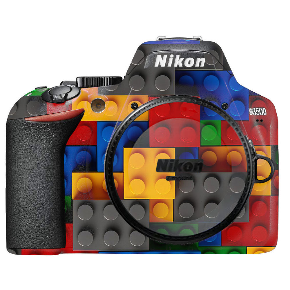 Colorful LEGO Brick Wall Pattern Nikon D3500 Camera Skin