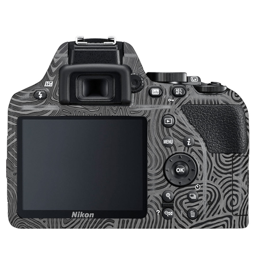 Monochrome Line Maze Nikon D3500 Camera Skin