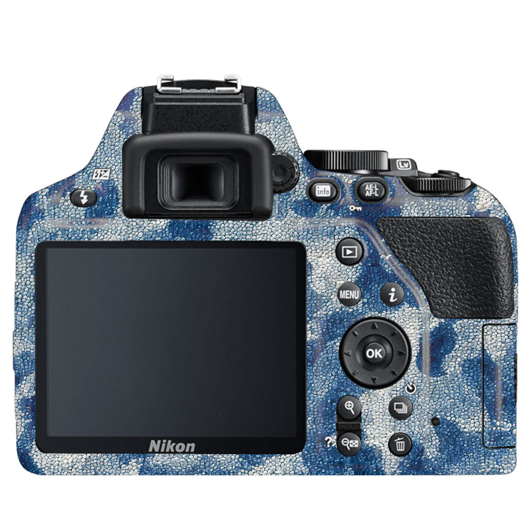 Blue Watercolor Fabric Nikon D3500 Camera Skin