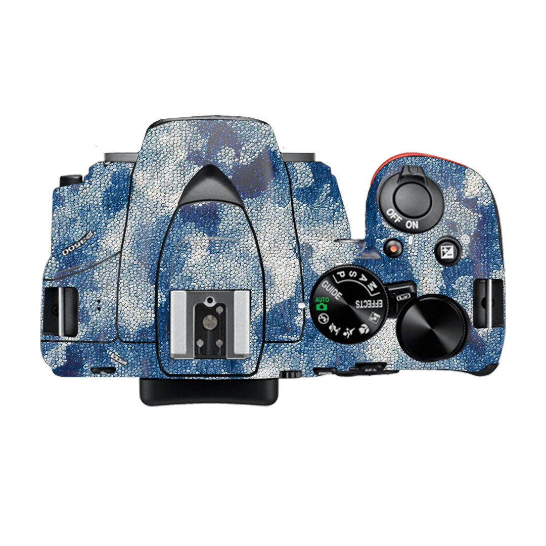 Blue Watercolor Fabric Nikon D3500 Camera Skin