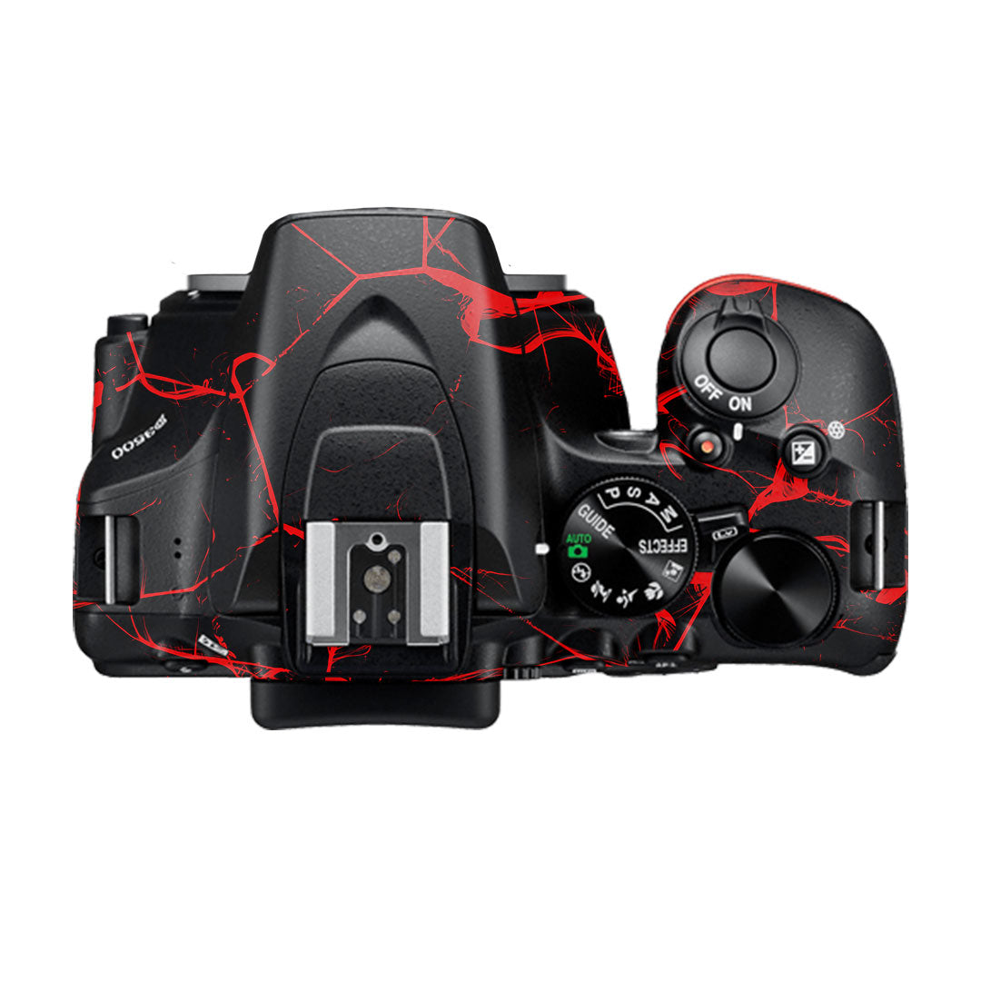 Red Neural Grid Nikon D3500 Camera Skin