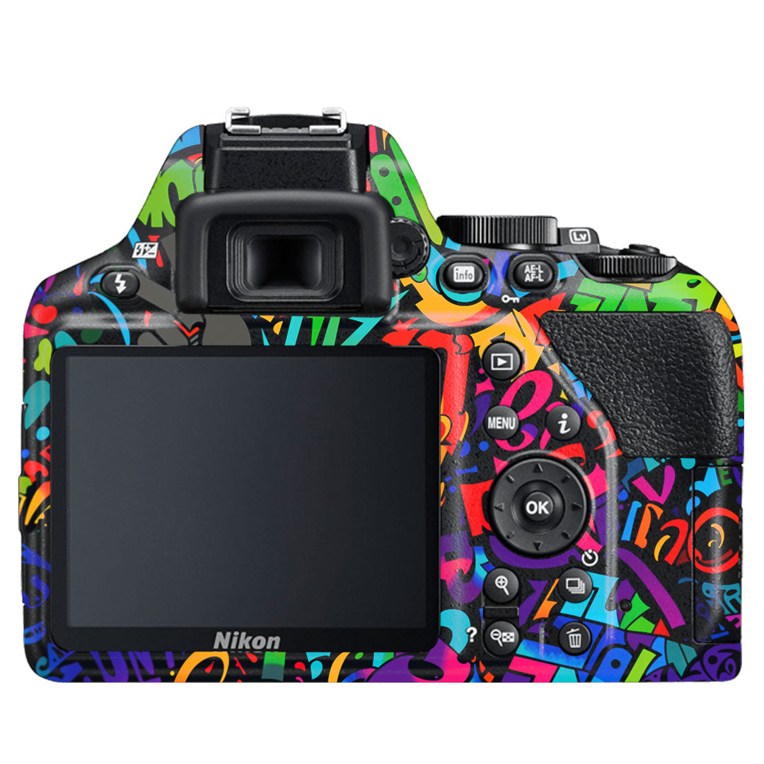 Colorful Urban Street Art Lettering Nikon D3500 Camera Skin