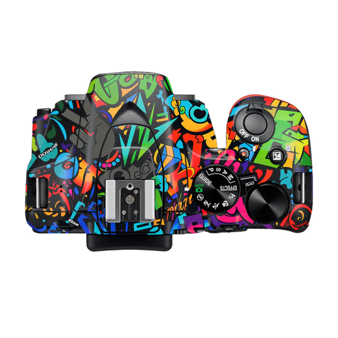 Colorful Urban Street Art Lettering Nikon D3500 Camera Skin