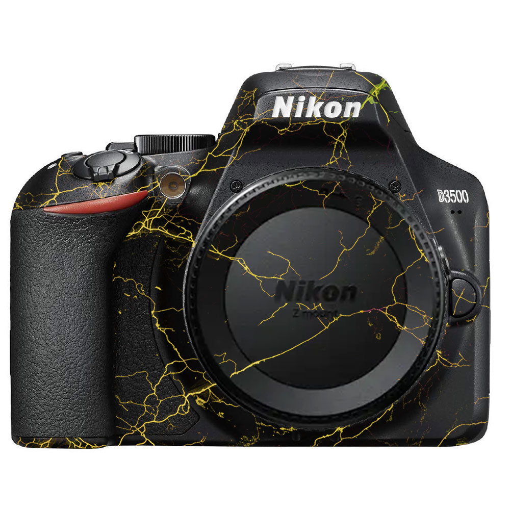 Electric Gold Veins Nikon D3500 Camera Skin
