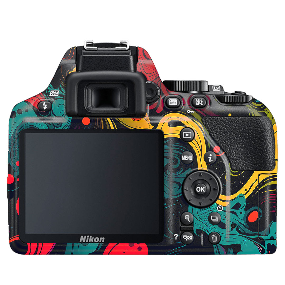 Psychedelic Color Swirl Nikon D3500 Camera Skin