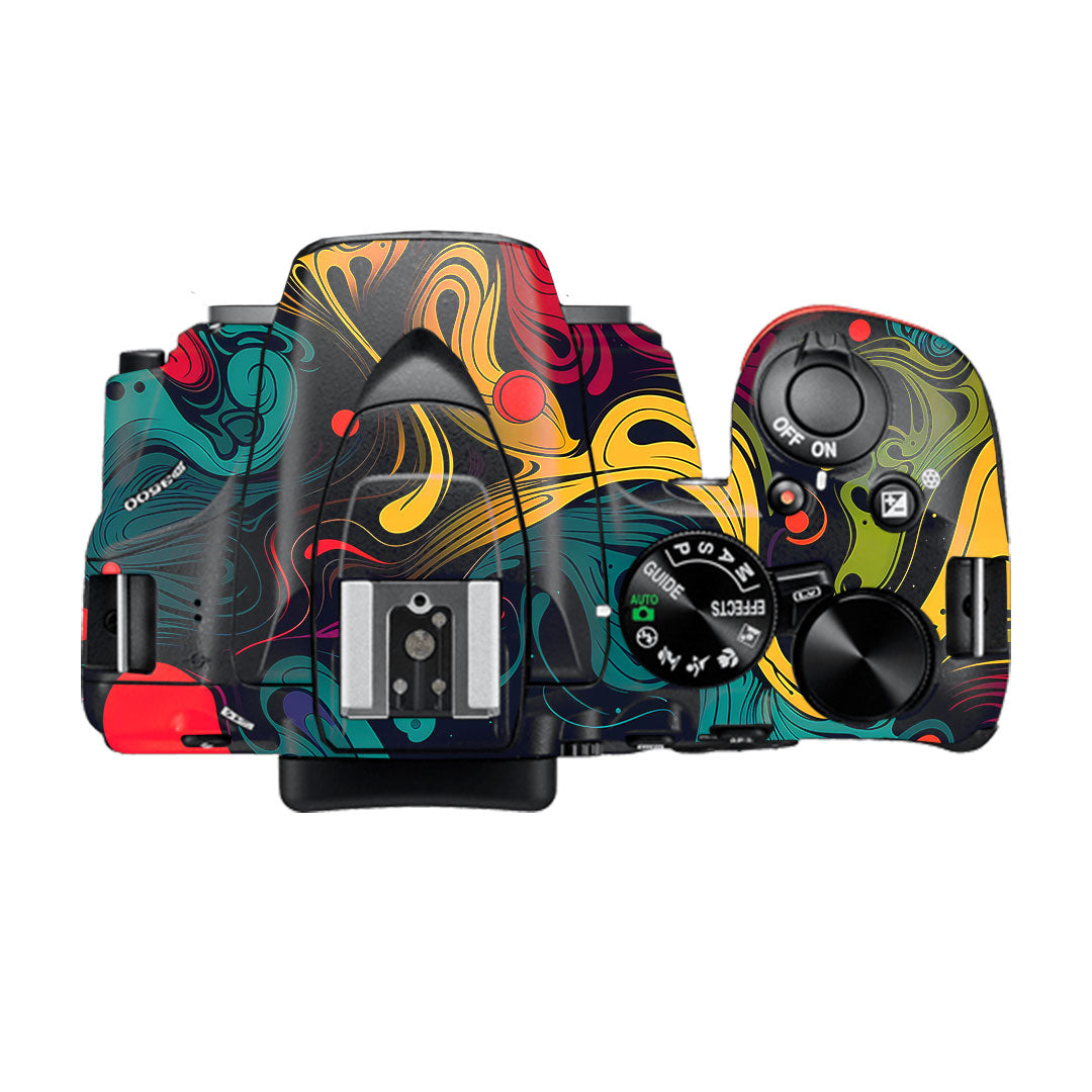 Psychedelic Color Swirl Nikon D3500 Camera Skin