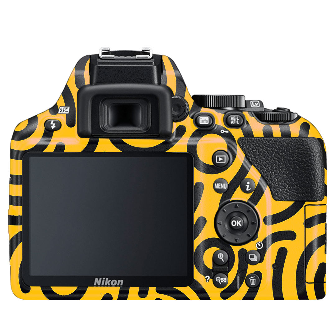 Minimal Yellow Wave Nikon D3500 Camera Skin