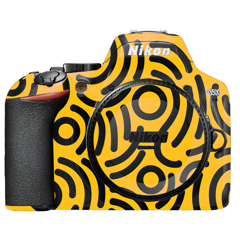 Minimal Yellow Wave Nikon D3500 Camera Skin