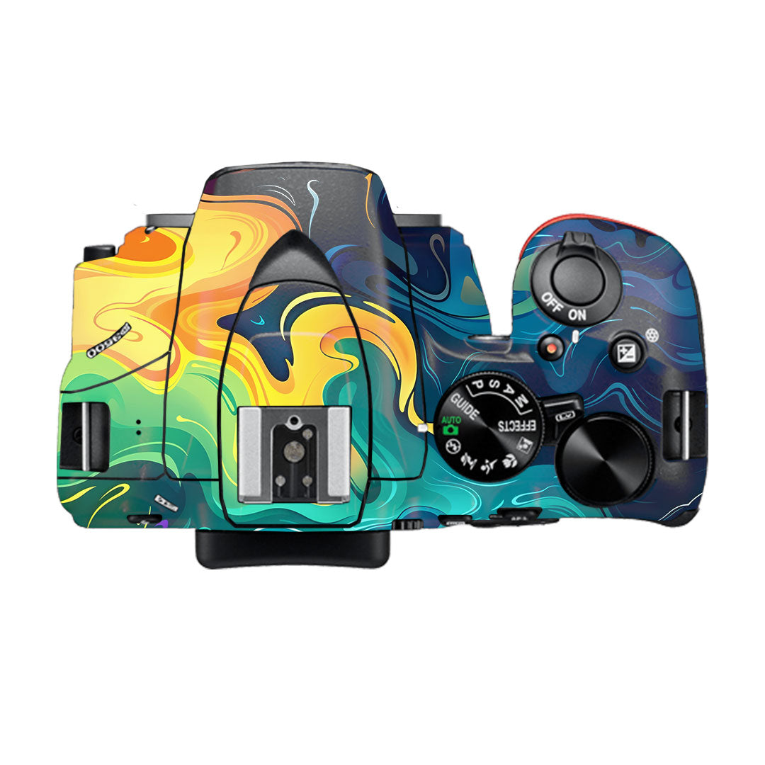 Rainbow Liquid Fusion Nikon D3500 Camera Skin