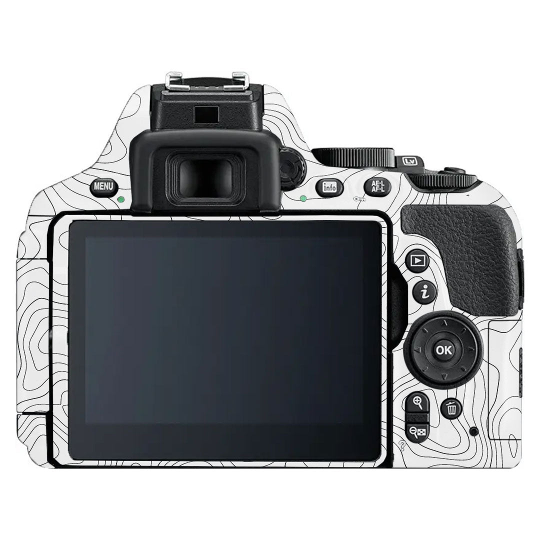 White Contour Design Nikon D5600 Camera Skin