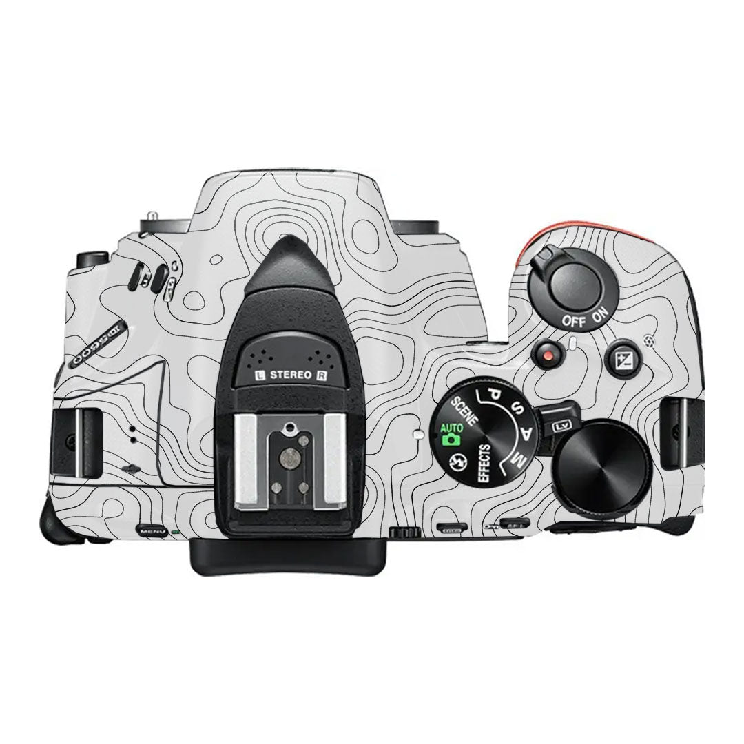 White Contour Design Nikon D5600 Camera Skin