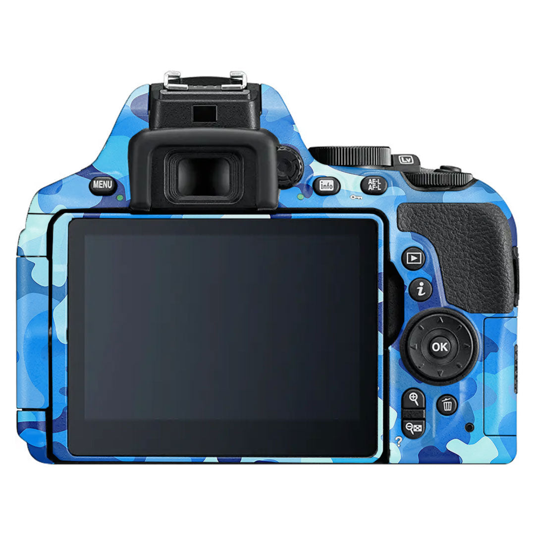 Arctic Blue Camo Pattern Nikon D5600 Camera Skin