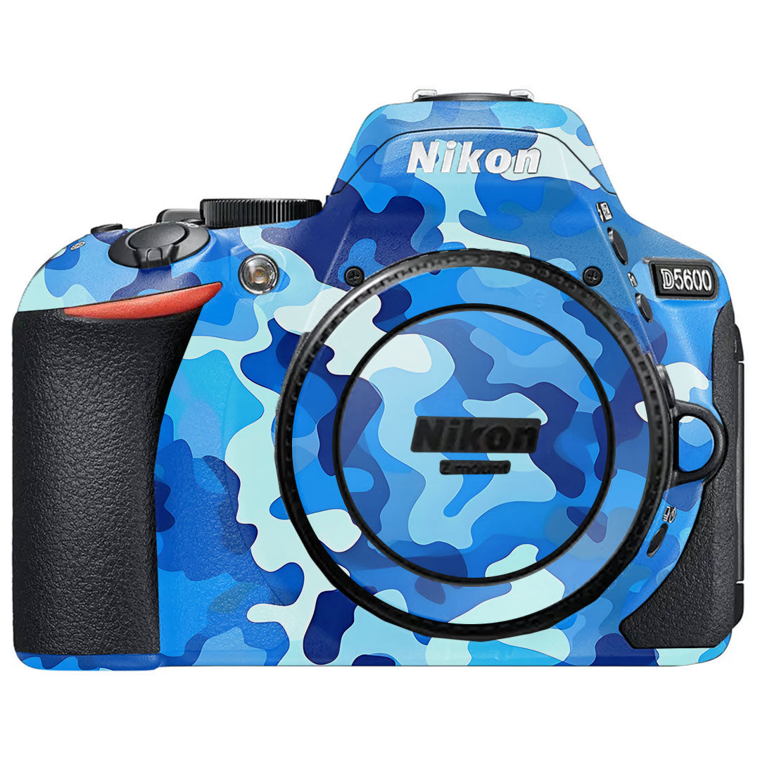 Arctic Blue Camo Pattern Nikon D5600 Camera Skin