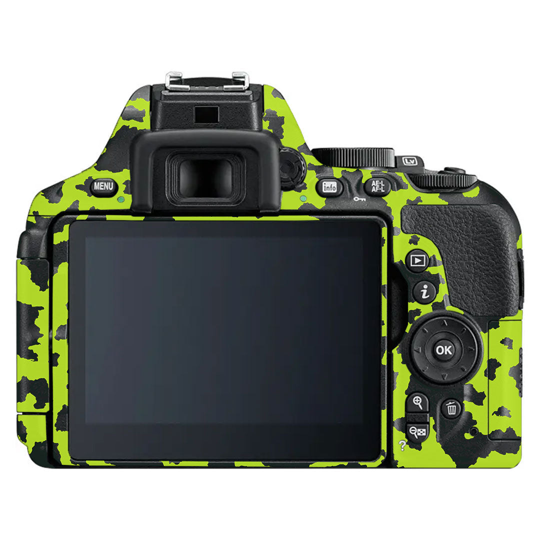 Neon Green Splatter Nikon D5600 Camera Skin