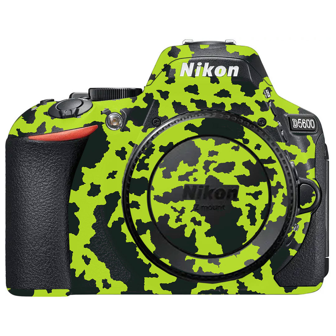 Neon Green Splatter Nikon D5600 Camera Skin