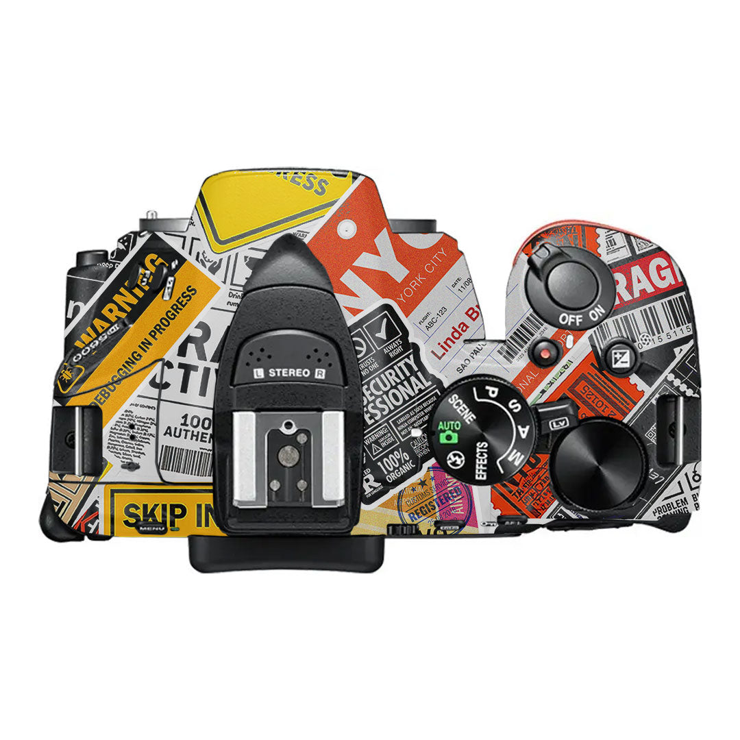 Tech Aesthetic Sticker Collage Nikon D5600 Camera Skin