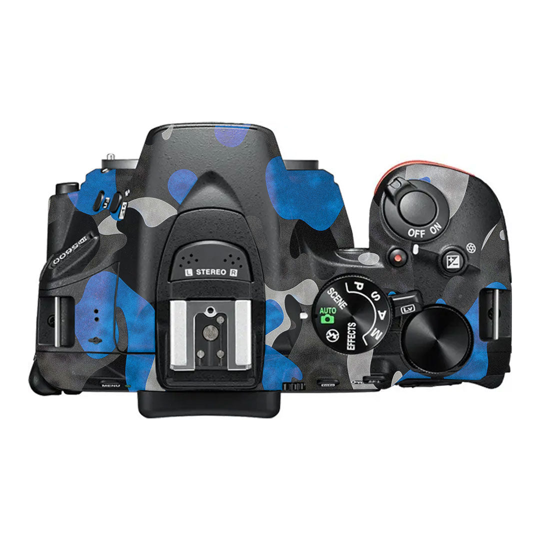 Blue Grey Camo Nikon D5600 Camera Skin