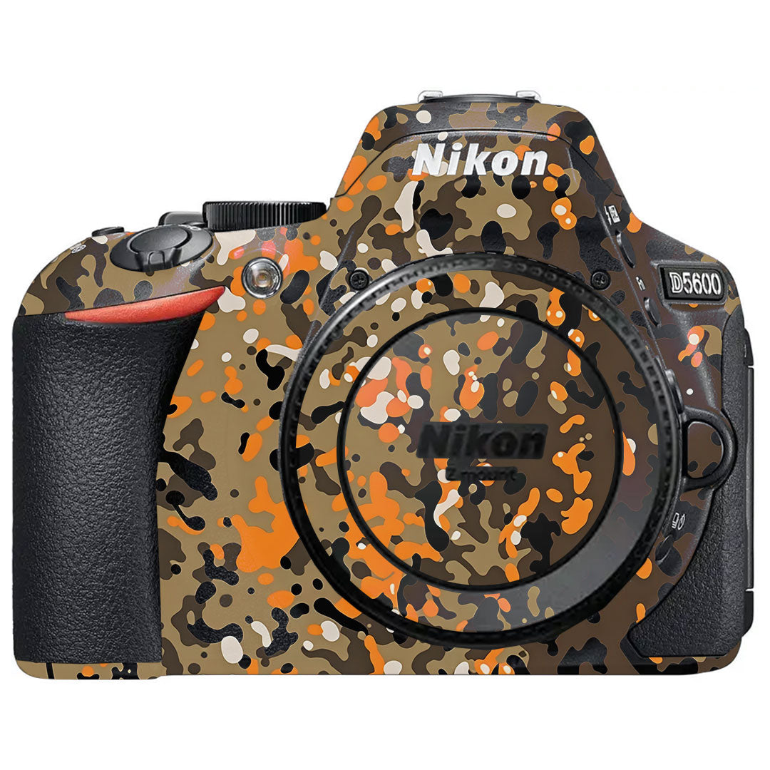 Orange Brown Spot Nikon D5600 Camera Skin