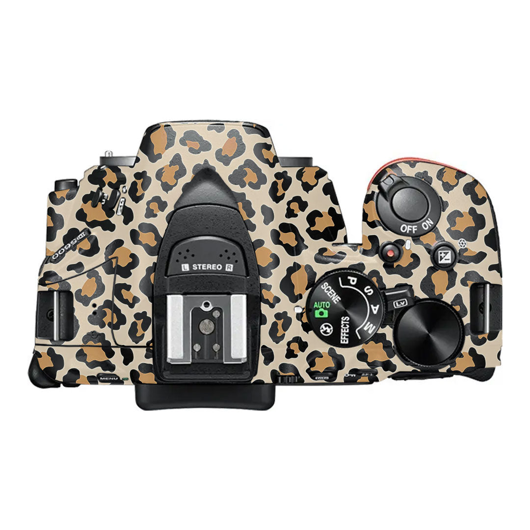 Sandy Leopard Spots Nikon D5600 Camera Skin