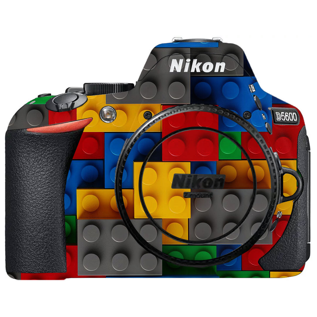 Colorful LEGO Brick Wall Pattern Nikon D5600 Camera Skin