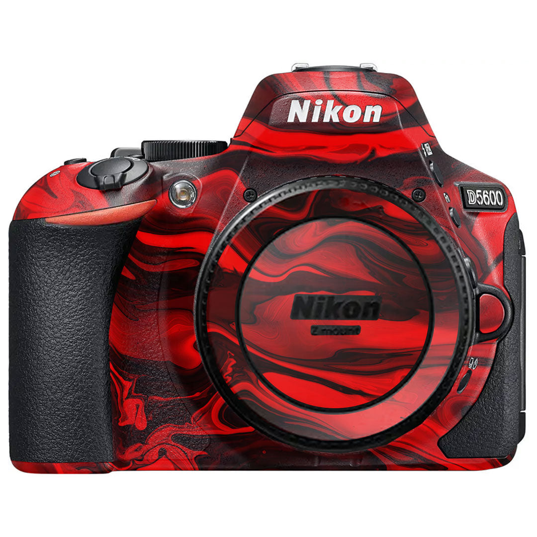 Red Lava Flow Nikon D5600 Camera Skin