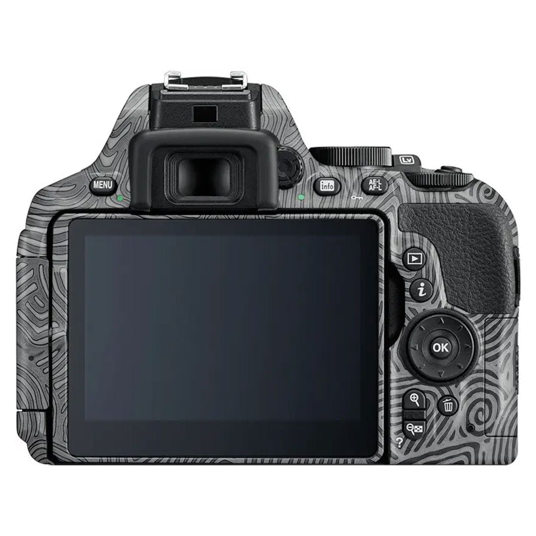 Monochrome Line Maze Nikon D5600 Camera Skin