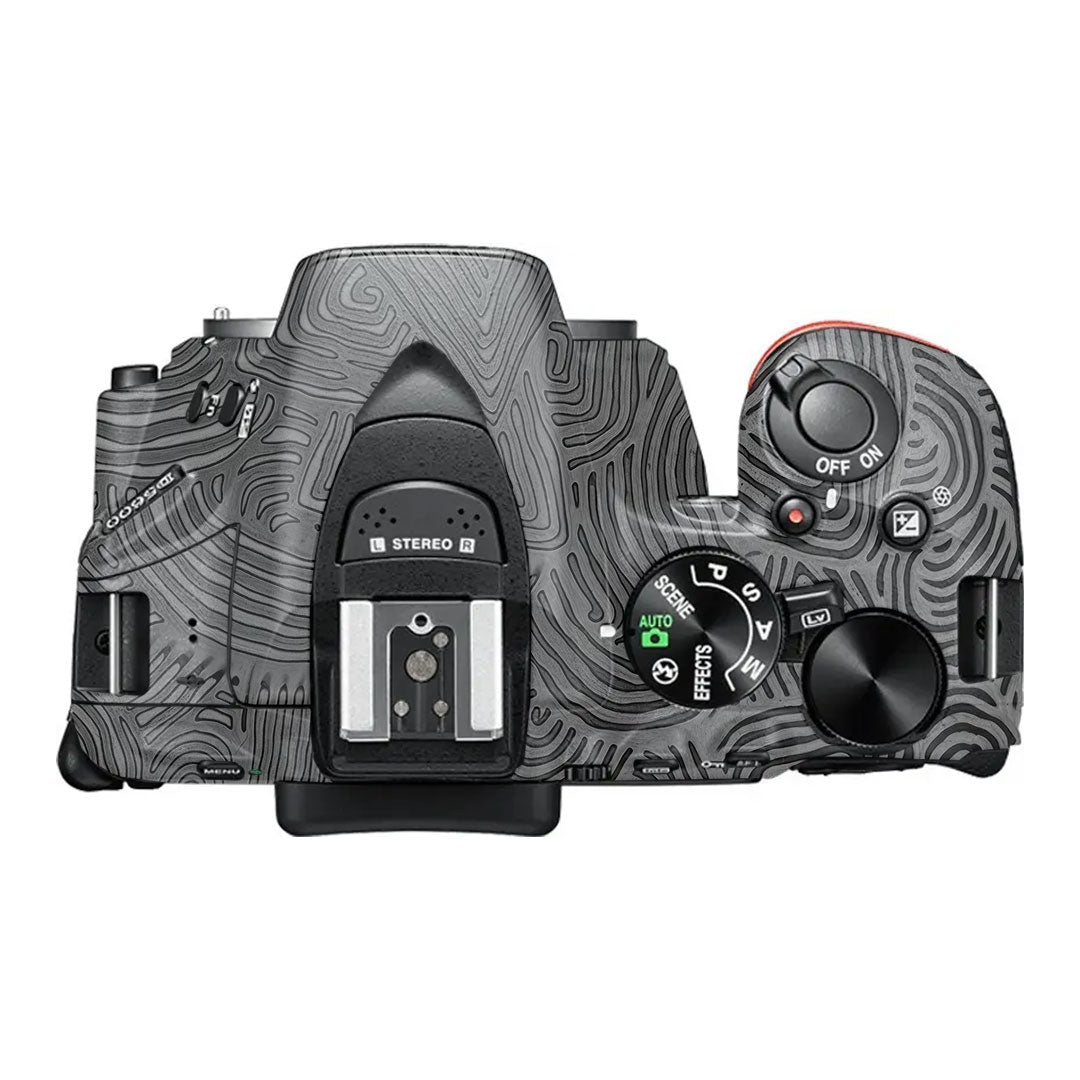 Monochrome Line Maze Nikon D5600 Camera Skin