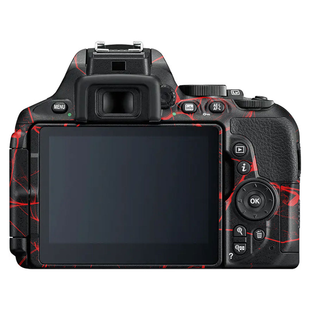 Red Neural Grid Nikon D5600 Camera Skin
