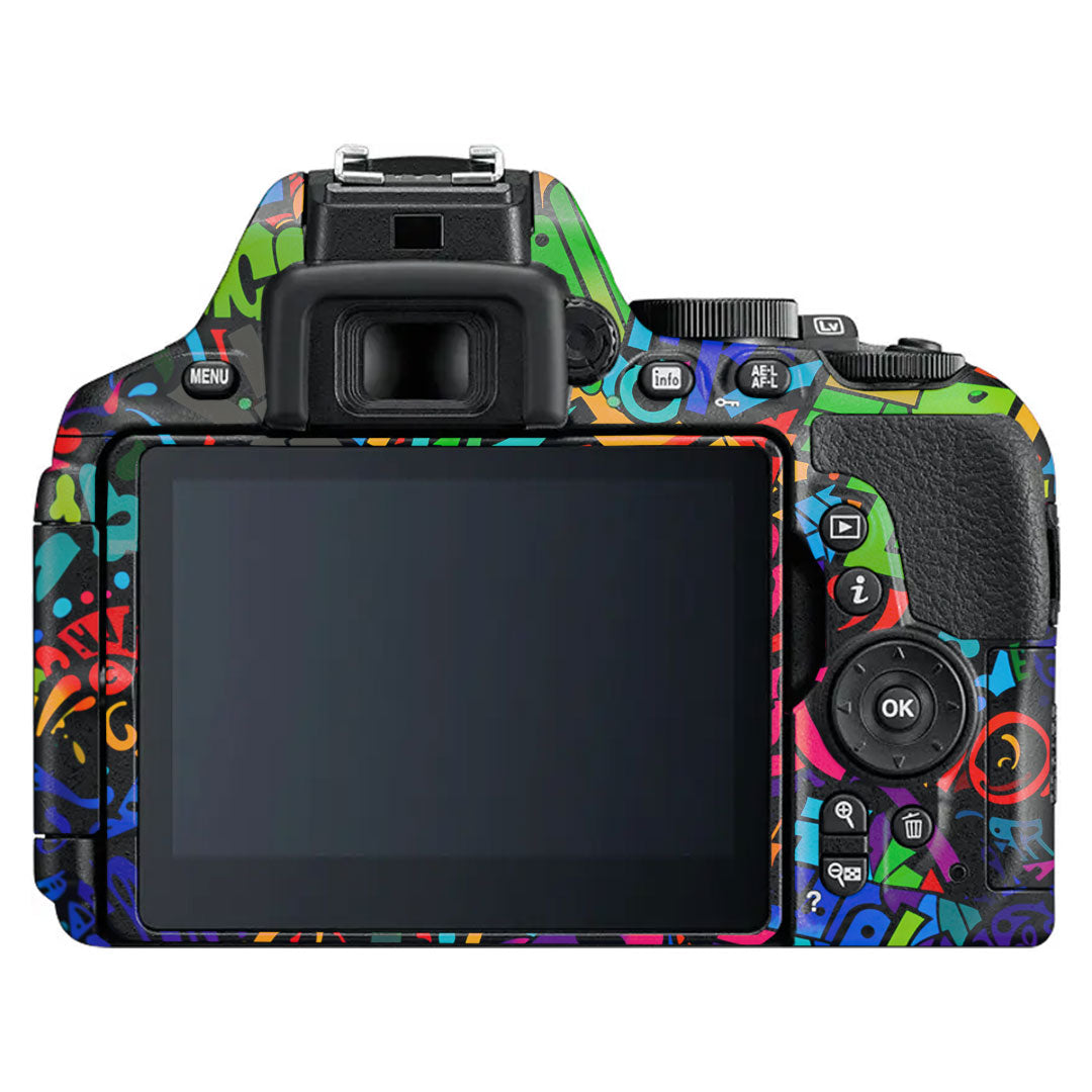 Colorful Urban Street Art Lettering Nikon D5600 Camera Skin
