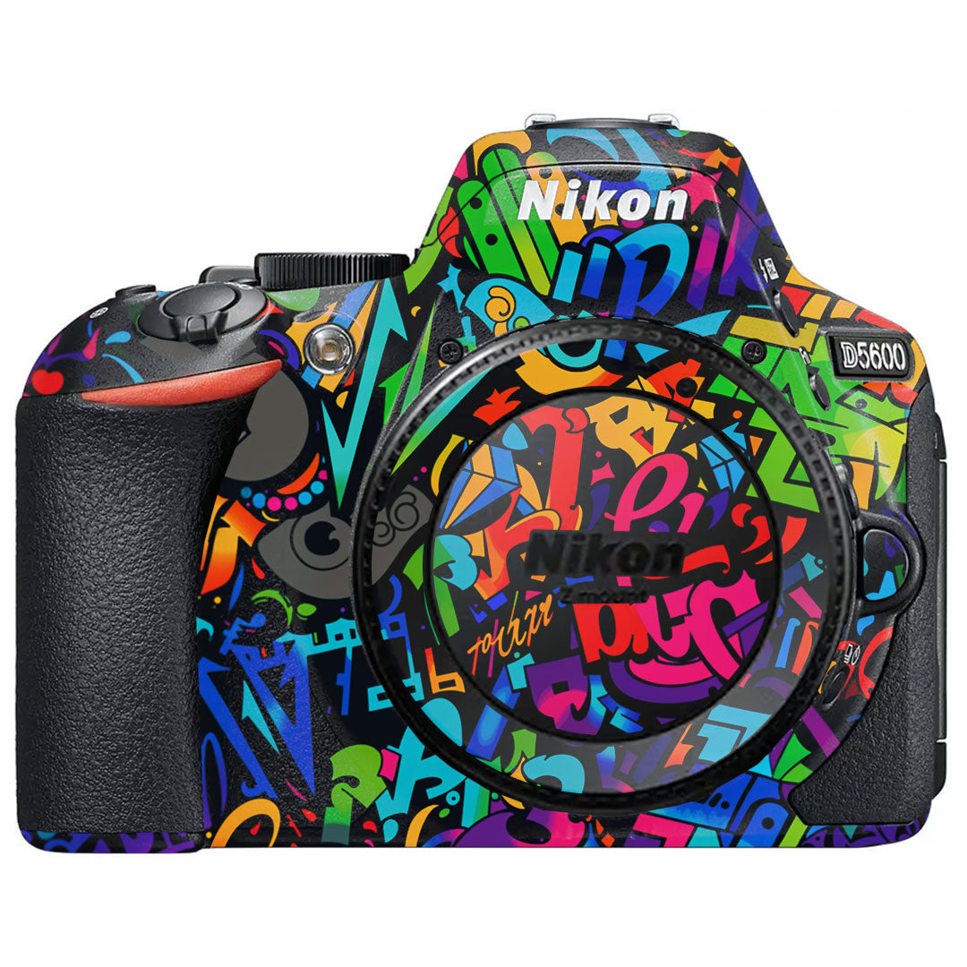 Colorful Urban Street Art Lettering Nikon D5600 Camera Skin