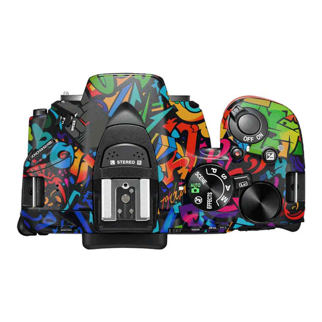 Colorful Urban Street Art Lettering Nikon D5600 Camera Skin