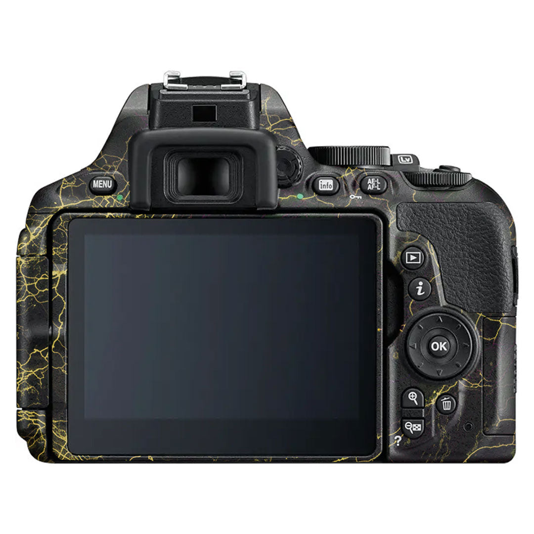 Electric Gold Veins Nikon D5600 Camera Skin