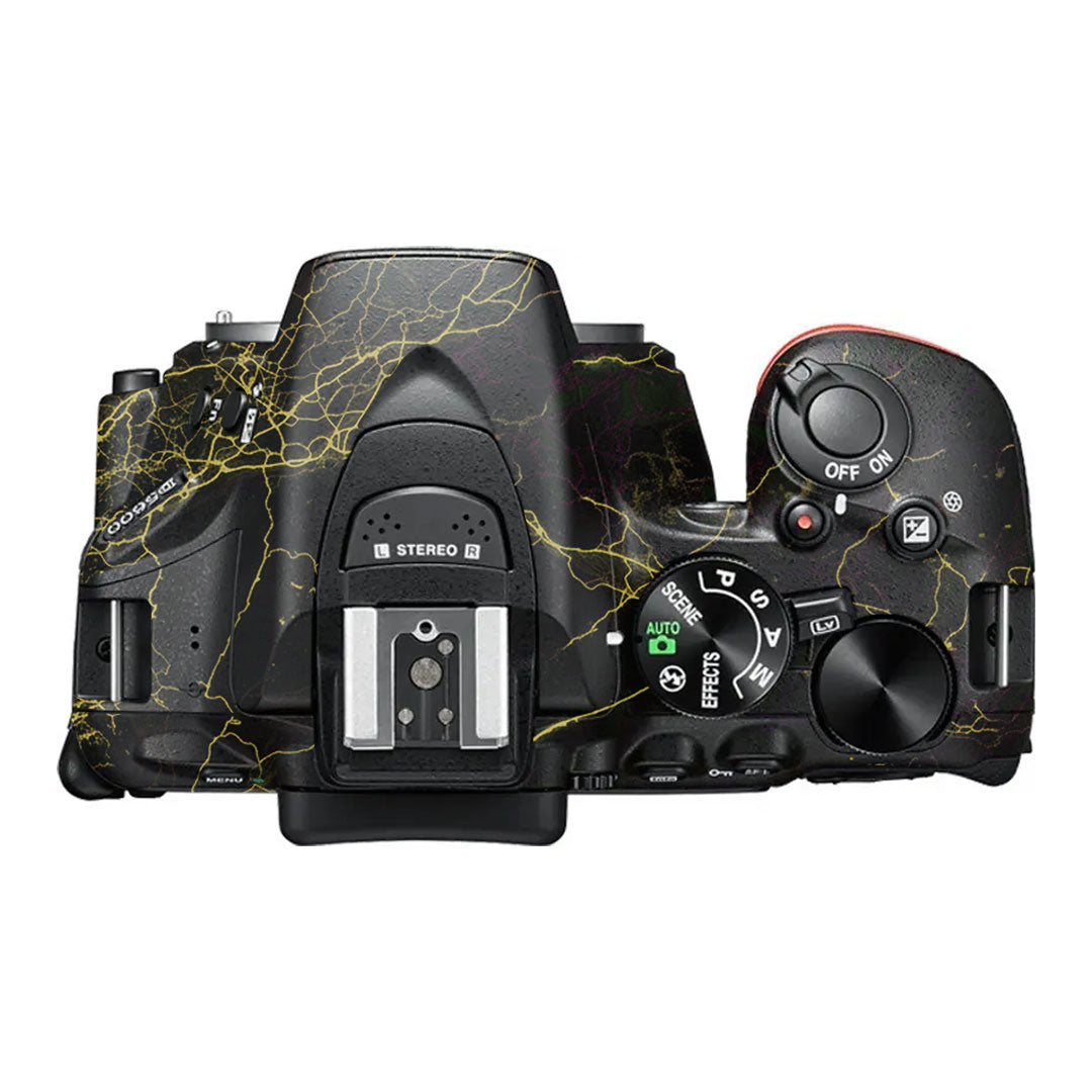 Electric Gold Veins Nikon D5600 Camera Skin