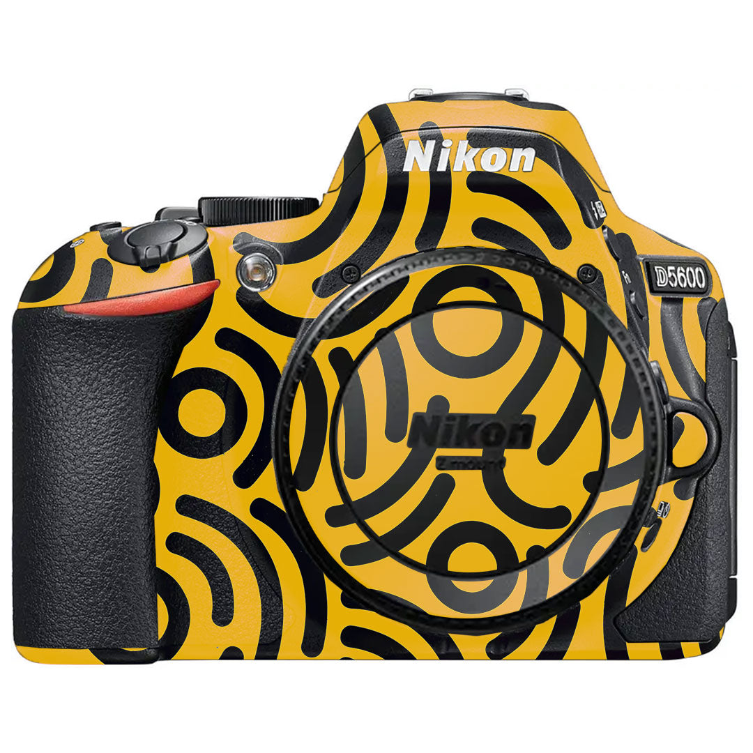 Minimal Yellow Wave Nikon D5600 Camera Skin