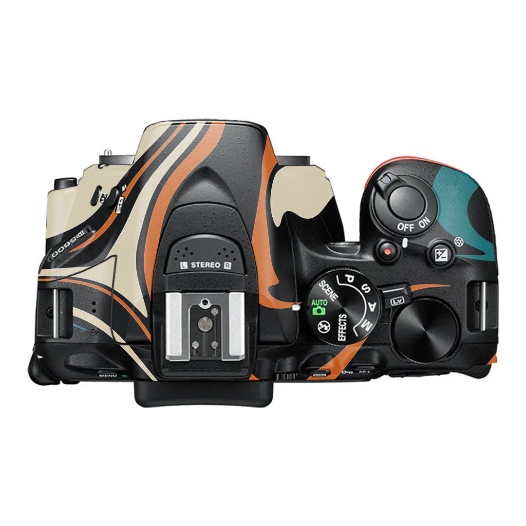 Mid-Century Abstract Swirl Nikon D5600 Camera Skin