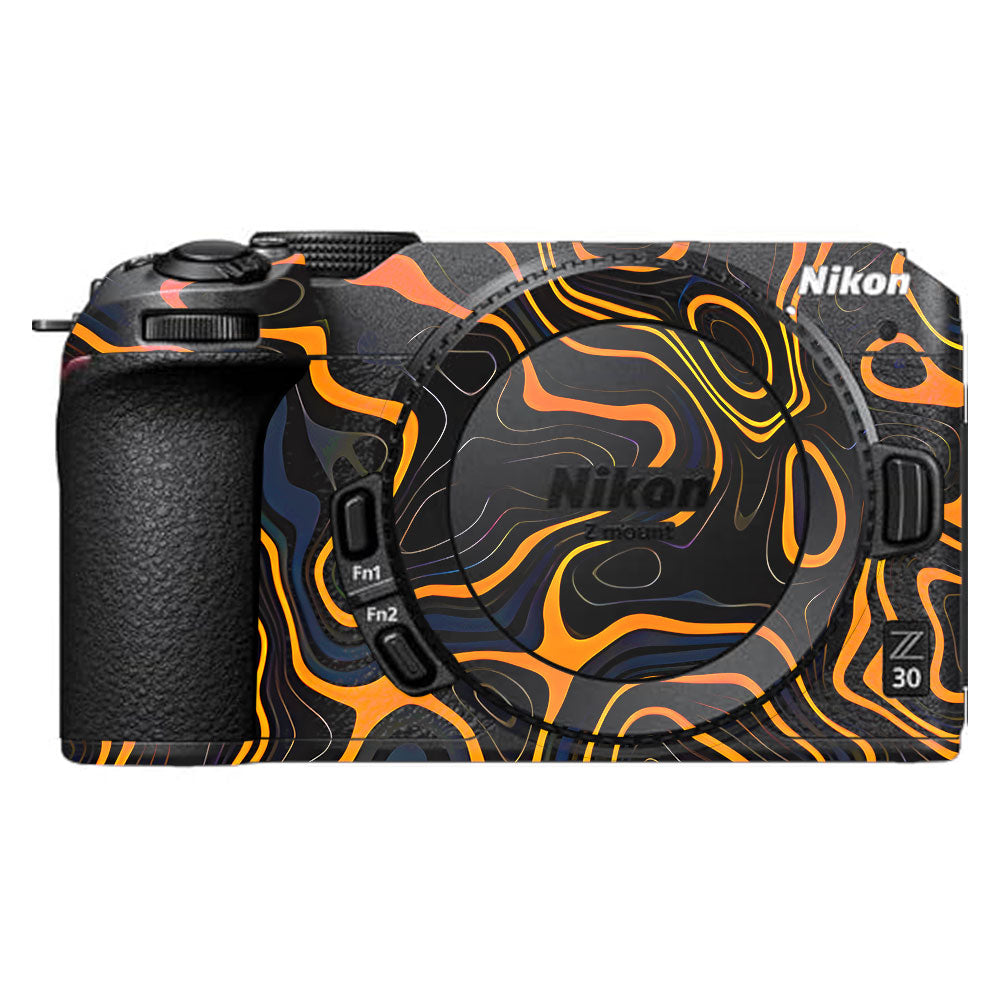 Amber Topographic Waves Nikon Z30 Camera Skin