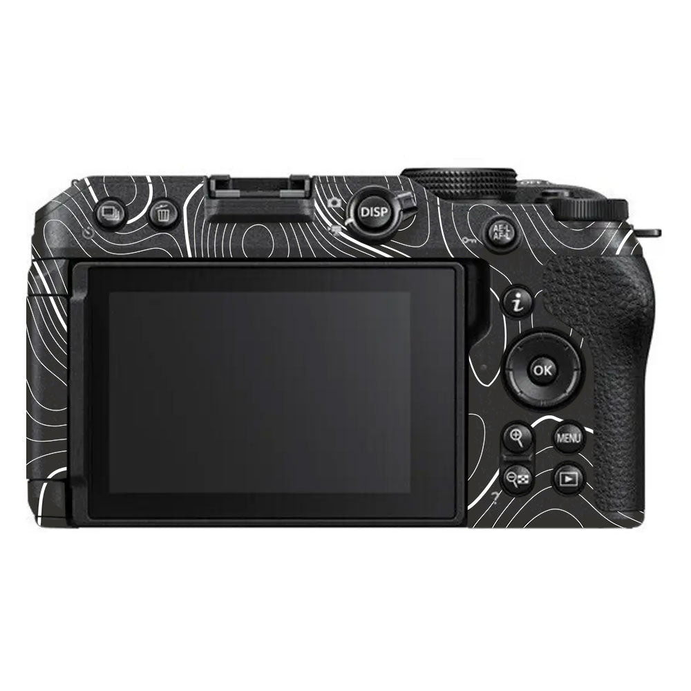 Grayscale Topographic Lines Nikon Z30 Camera Skin
