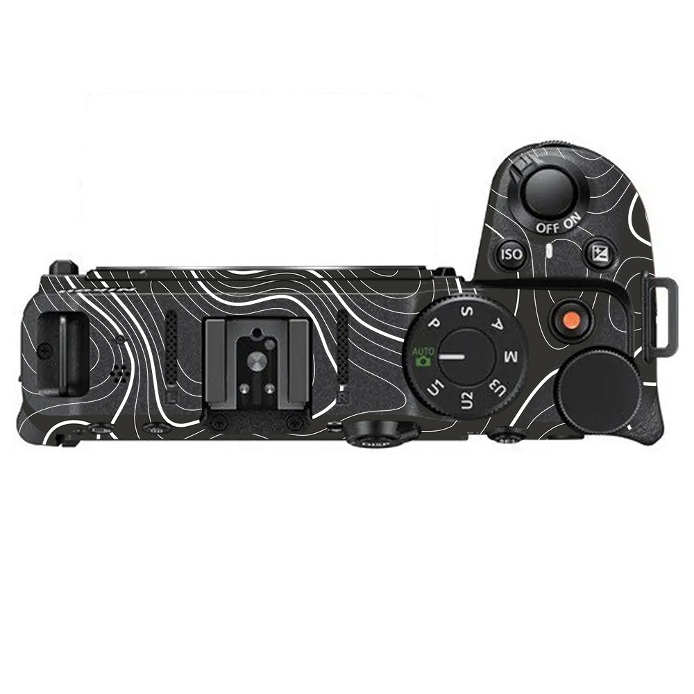 Grayscale Topographic Lines Nikon Z30 Camera Skin