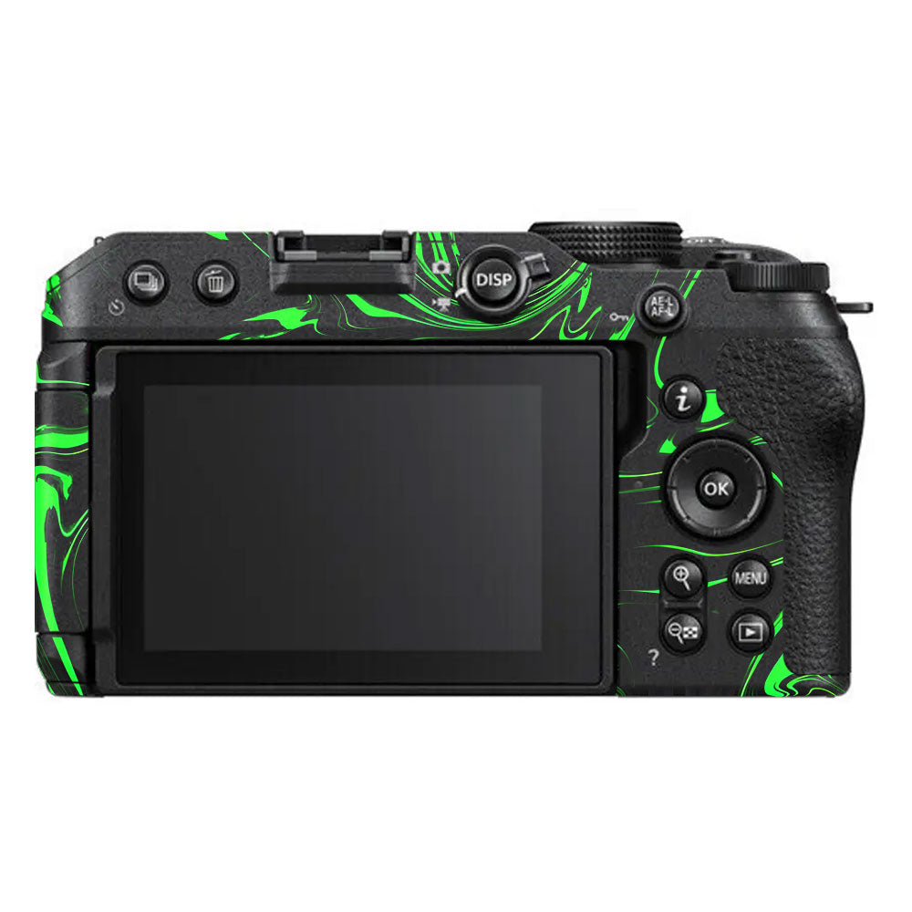 Green Liquid Pattern Nikon Z30 Camera Skin