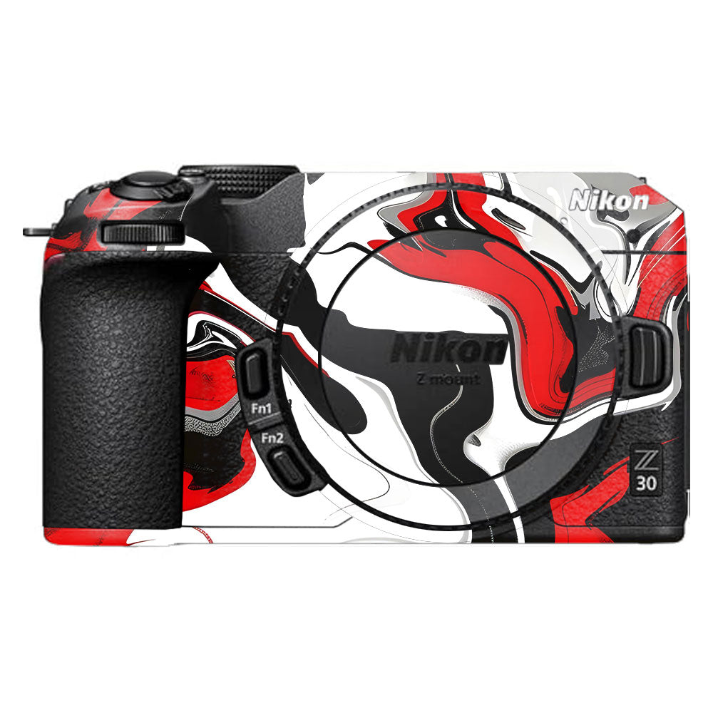 Scarlet and White Motion Nikon Z30 Camera Skin