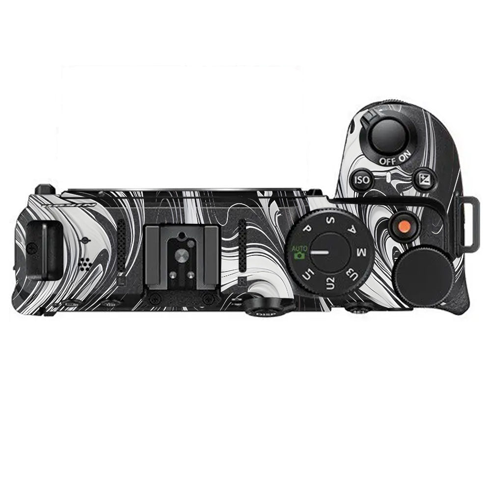 Black and White Marble Nikon Z30 Camera Skin