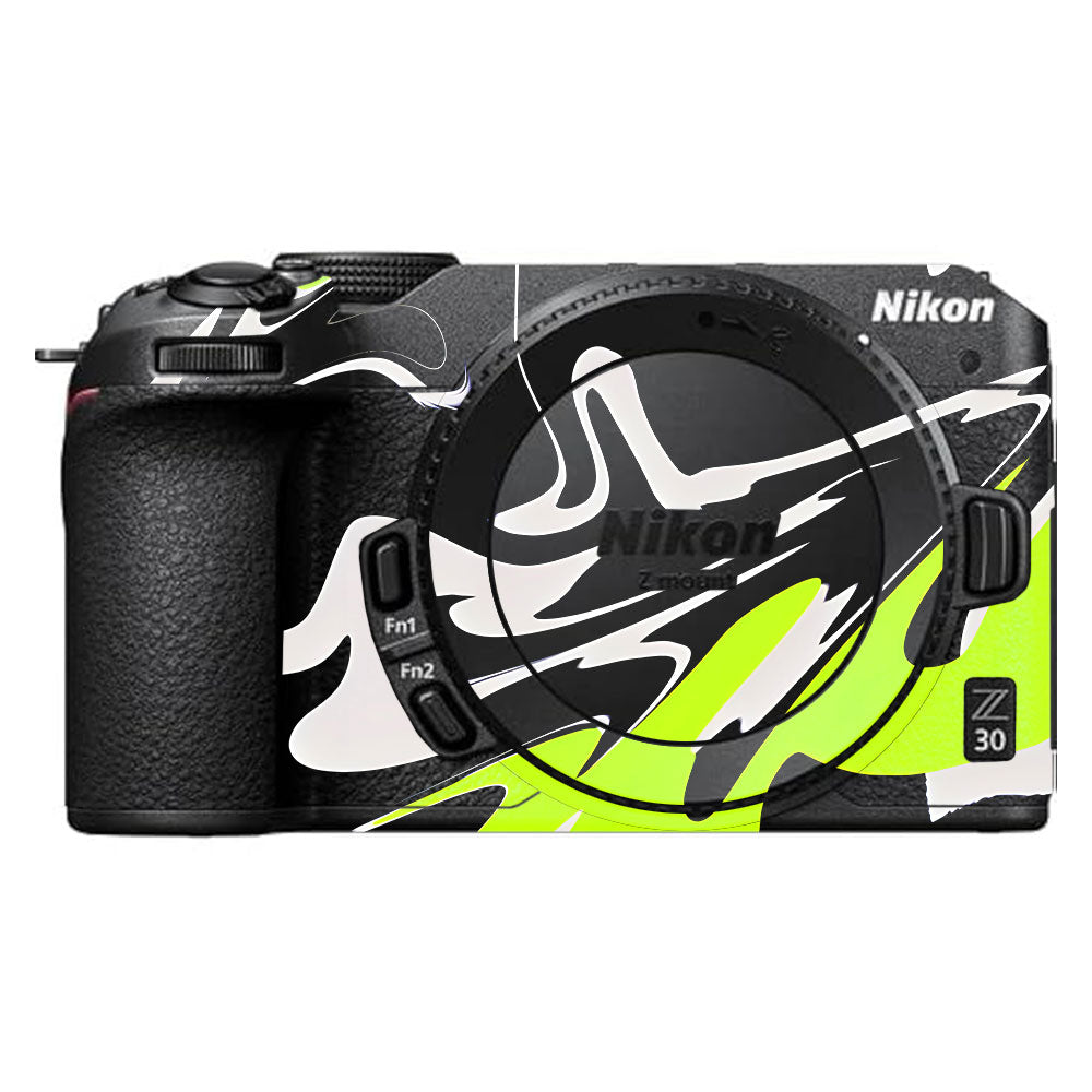 Neon Green and Black Pattern Nikon Z30 Camera Skin