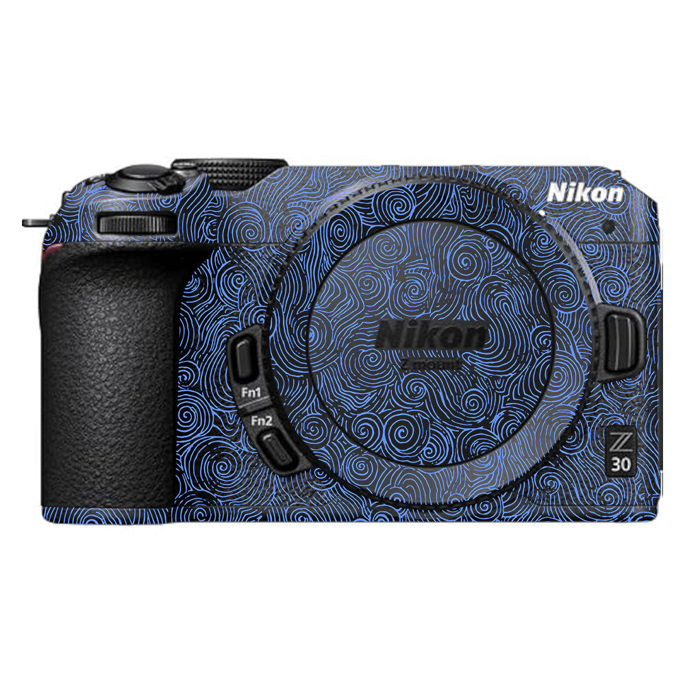 Blue Spirals Nikon Z30 Camera Skin
